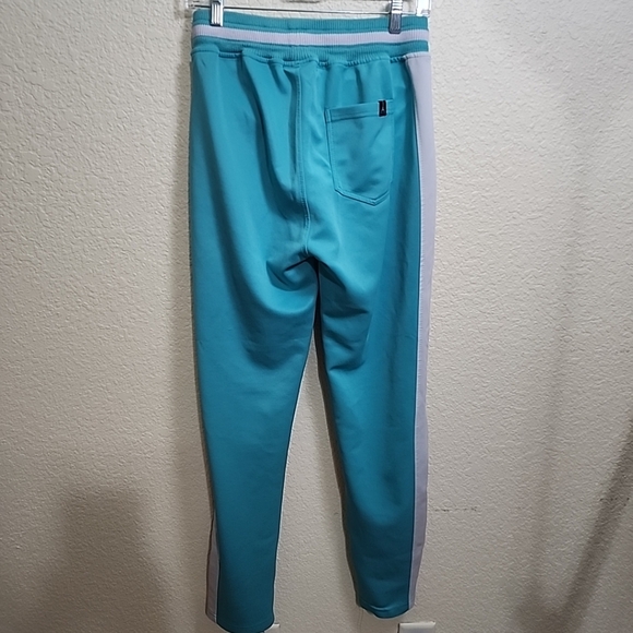 SCREENSHOT Men's Slim Fit Track Pants Colorblock Turquoise Pink Size Large - Picture 4 of 10